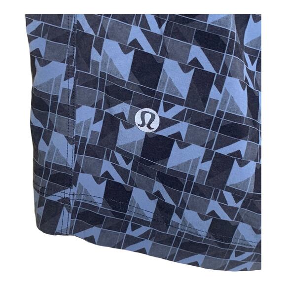 Lululemon Athletica geometric print lined training pull on shorts size M - Picture 4 of 7